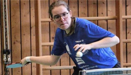 Vanessa Reinhardt sind drei Einzelpunkte gelungen, trotzdem konnte sie Kolbermoors Auswärtsniederlage nicht verhindern. Foto Gerhard Erlich