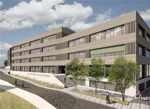 Visualisierung des neuen Beruflichen Schulzentrums. Architekturbüro dasch zürn + partner