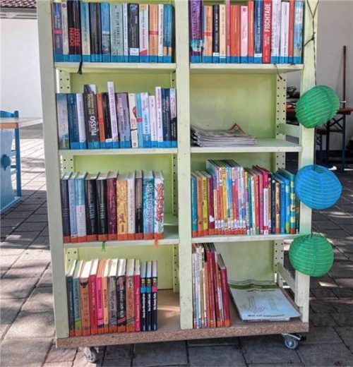 Wenn das Freibad wieder öffnet, können sich Badegäste auch mal ein Buch ausleihen. Foto re