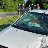 Crash auf der B304 verursacht 12.500 Euro Schaden