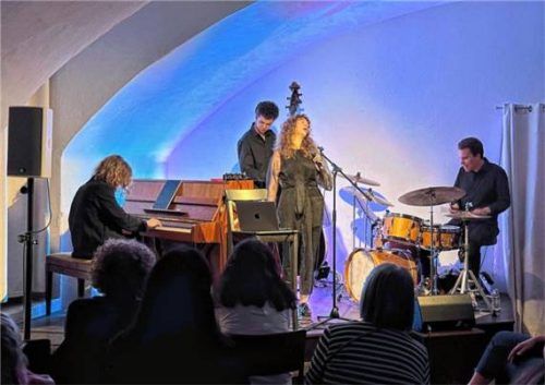 Das Fernanda-von-Sachsen-Quartett auf der Bühne im Gimplkeller. Foto Braun