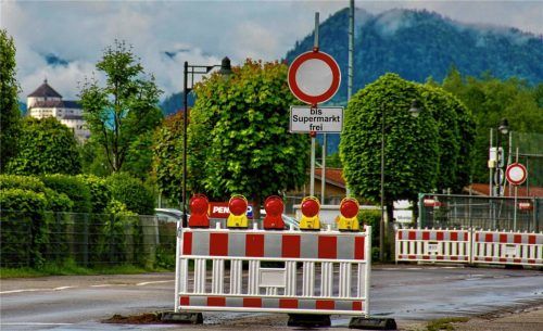 Der kleine Grenzverkehr zwischen Kiefersfelden und Kufstein ist monatelang unterbunden. Foto Schmidt