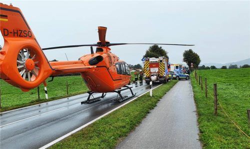 Einsatz der Breitbrunner Wehr bei einem Verkehrsunfall.