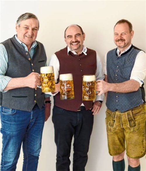 Freuen sich aufs Rotter Bierfest: Franz Ametsbichler, Daniel Wendrock und Daniel Unfried (von links).