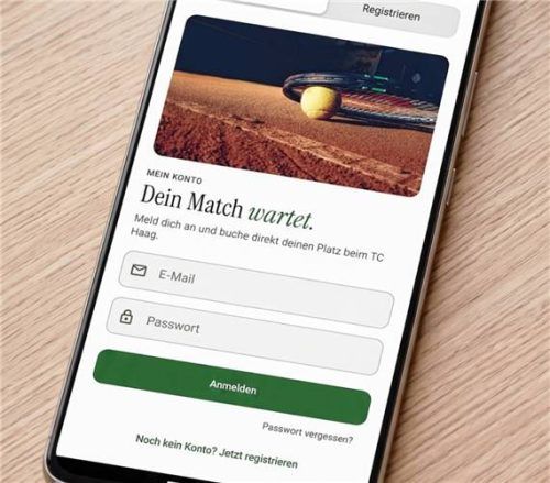 Über die App lassen sich Tennisplätze buchen, Spielpartner suchen oder auch Arbeitsstunden erfassen. Foto RE