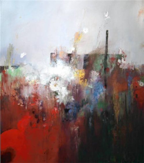 „Wildblumen“, Öl auf Leinwand. Janeczka