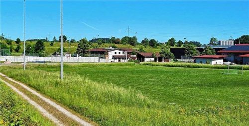 Auf dem Trainingsgelände des TSV Siegsdorf sollen ein Allwetterplatz und neue Funktions- räume entstehen. Foto Krammer
