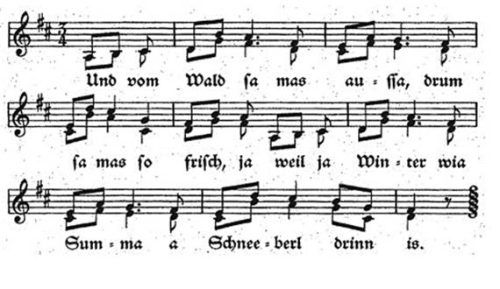 Aus der Sammlung oberbayerischer Volkslieder (1934) vom Kiem Pauli. EBES-Volksmusik