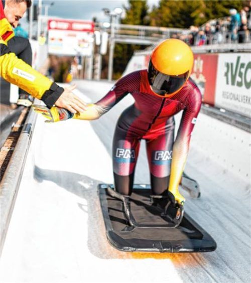Das Talent in die Wiege gelegt bekommen: Marie Angerer war einst jüngste Skeletoni Deutschlands.Foto Arvid Kaffke