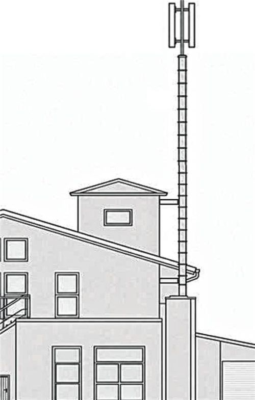 Die Abbildung ist einer Zeichnung aus der Entwurfsplanung der Firma ABEL nachempfunden. Sie dient lediglich der vereinfachten Darstellung des geplanten Mobilfunkmastes am Feuerwehrhaus und ist keine technische Zeichnung, aus der sich Details zu Konstruktion, Maßen oder Ausführung ableiten lassen. Foto re