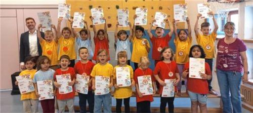 Die „Knaxiade“ war für alle Beteiligten der Kindertagesstätte Kunterbunt ein besonderes Erlebnis, bei dem Bewegung, Gemeinschaft und Freude im Mittelpunkt standen. Foto  re