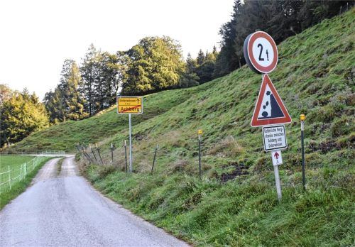 Die Straße zwischen Achberg und Unterwössen wird für 34.000 Euro saniert. Foto Wunderlich