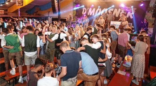 „D’Moosner“ sorgten beim Tag der Betriebe für die Stimmungsmusik.