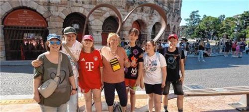 Eine schöne Zeit mit vielen Eindrücken verbrachte die Delegation aus Rosenheim beim internationalen Sportfest in Verona. Foto Re
