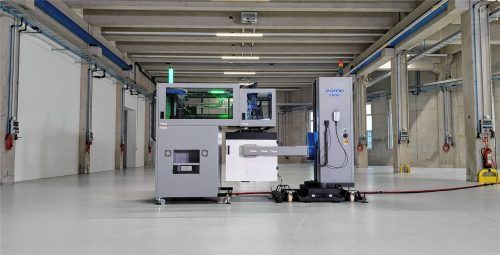 Eine Testzelle für ein Handler-System von esmo semicon.