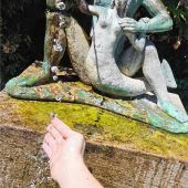 Brunnen und Bäume sollen kühlen