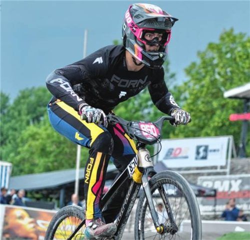 Fabian Grabichler trotzte beim Bundesligalauf in Esselbach den Gewitterwolken.Foto Georg Gruber