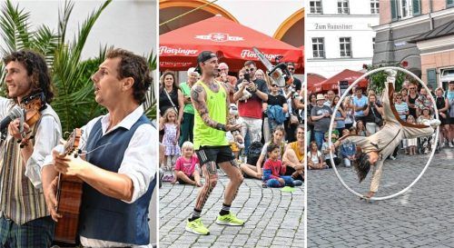Impressionen vom Straßenkunst-Festival „Spektakel“: Auch in diesem Jahr wird die Stadt vom 24. bis 26. Juli wieder große Bühne für hochwertige Straßenkunst. Fotos  Schlecker