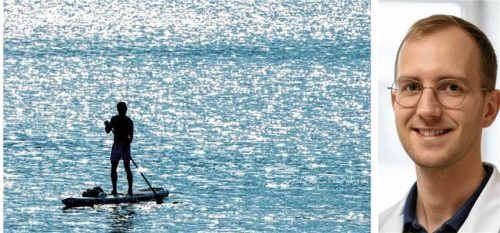 Lange Fahrten auf dem Stand-up-Paddling-Board? Keine gute Idee, findet MUDr. Heinrich Franke aus Wasserburg. Foto dpa/re