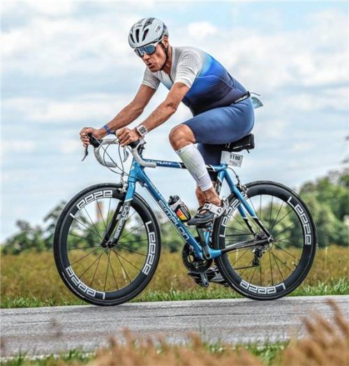 Peter Schechtl schaffte es trotz Defekt an seinem Fahrrad auf das Podium.Foto Privat