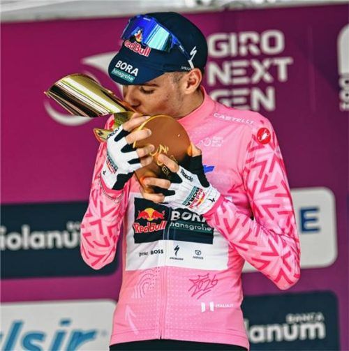 Vor Lorenzo Finn ist es 2011 mit Mattia Cattaneo das letzte Mal einem Italiener gelungen, den Nachwuchs-Giro zu gewinnen.Foto Twila Federica Muzzi