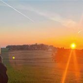 Sonnenuntergang und Sonnenaufgang in Prien