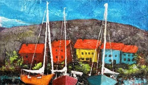 „Bunte Boote“ von Christiane H. Haase.Foto re