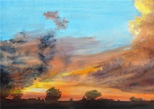 „Burning Sky“ von Christine Schönmetzler. re