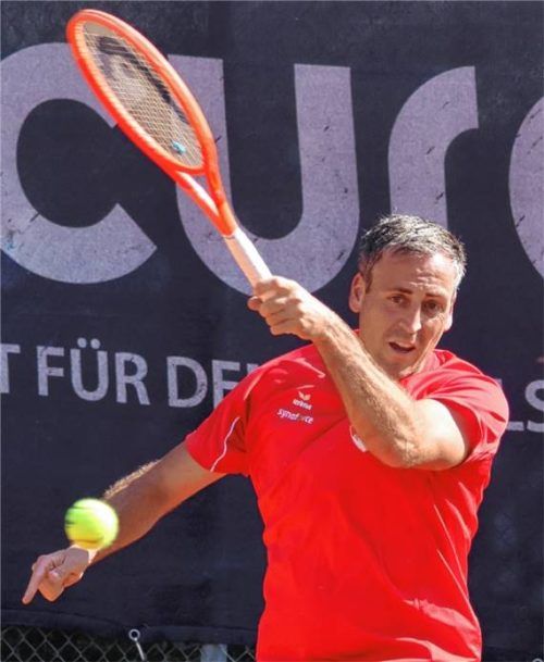 David Bergbauer und die Feldkirchener Herren holten einen deutlichen 8:1-Auswärtssieg.Foto TC Feldkirchen