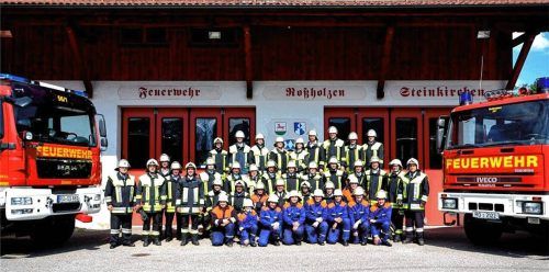Die Aktiven der Feuerwehr Roßholzen: im Dienst für die Mitmenschen.
