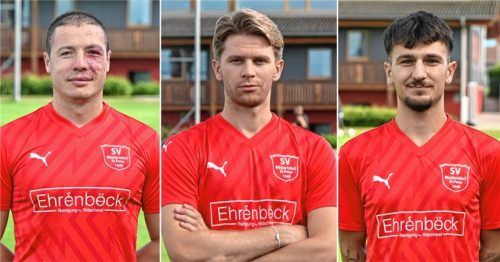 Die drei Neuen beim SVW: Dragisa Topic, Adem Krsic und Güven Tuncali (von links).Foto obe