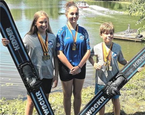 Die erfolgreichen WSC-Nachwuchssportler: Franziska Burgass, Bilyana Ivanova und Valeo Moehrke (von links).Foto wsc