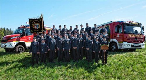 Die Mannschaft der Freiwilligen Feuerwehr Thansau.