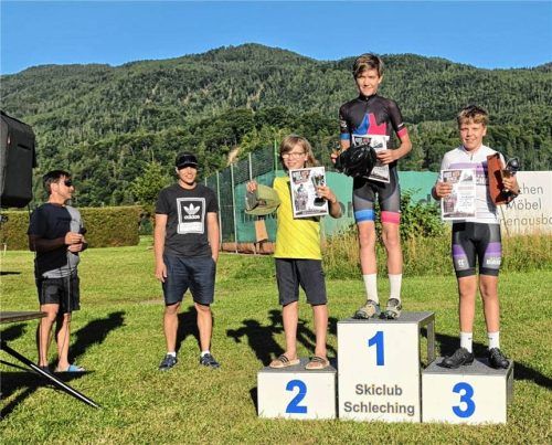 Die Sieger der Jungen-U14: Fabian Scheck vom SC Eisenärzt, Bastian Scheck vom SC Eisenärzt und Luis Birnbacher vom RSC Schleching. Foto Sybilla Wunderlich