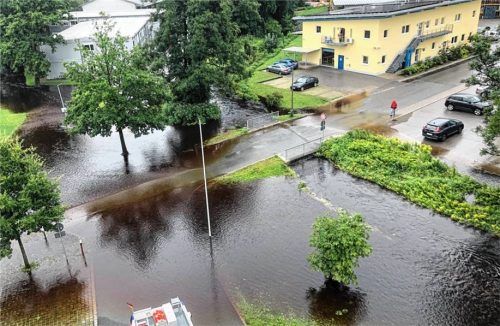 Drohnen sind hilfreich bei unübersichtlichen Einsatzlagen wie einem Hochwasser.