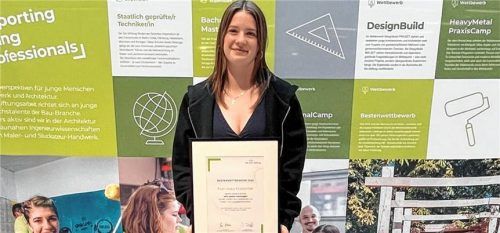 Franziska Haslreiter wurde von der Sto-Stiftung beim diesjährigen Bestenwettbewerb ausgezeichnet. Foto privat