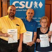 Goldene Ehrennadel der CSU für Klaus Dobler und Josef Sedlbauer