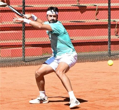 Nikoloz Basilashvili hielt gegen Arthur Rinderknech dagegen, musste sich aber geschlagen geben.Foto Leon Simeth