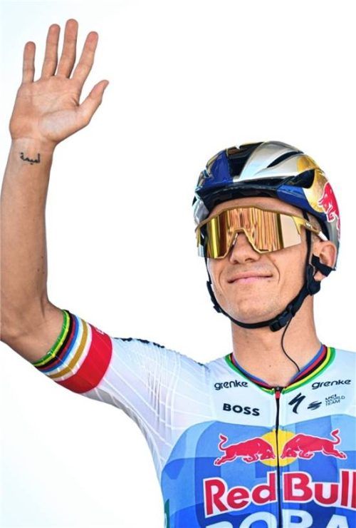 Remco Evenepoel belegte den dritten Rang in Barcelona. Teammanager Ralph Denk zeigt sich im Podcast Inside Red Bull-BORA-hansgrohe zufrieden.Foto IMAGO