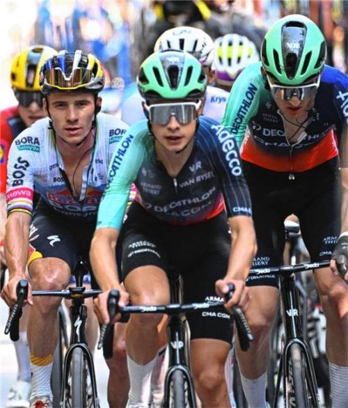 Remco Evenepoel (links) hat seinen zweiten Rang in der Gesamtwertung verteidigt.Foto Imago Images