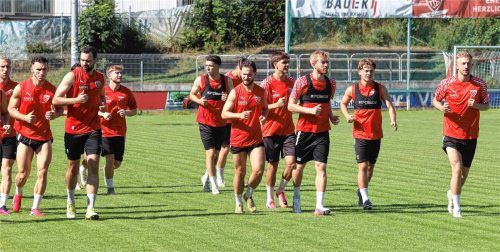 Schwitzen für den Auftakt: Der TSV Buchbach bestreitet in dieser Woche drei Partien, darunter das Pokalspiel in Walkertshofen.Foto Buchholz