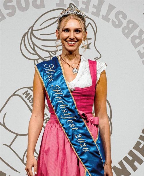 So sieht eine strahlende Gewinnerin aus: die neue Miss Herbstfest Katharina Schattenhofer. Fotos Stefan Gulden, Simon Hölzl