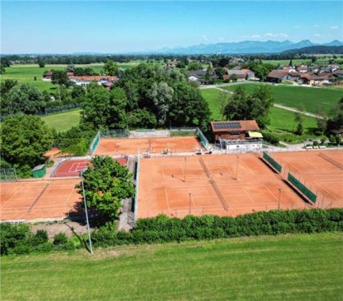 Tennisanlage des SV Bruckmühl: Das Herz vieler Bruckmühler schlägt für das Tennis.Foto Manuela Lindenberg