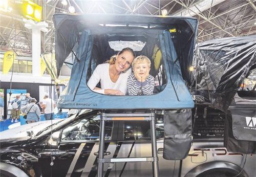 Dachzelte boomen: Auf dem Caravan-Salon haben sie in diesem Jahr einen eigenen Bereich. Foto MESSE DÜSSELDORF