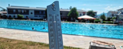 Das Freibad Rosenheim ist bei hohen Temperaturen gut besucht. Foto Mischner