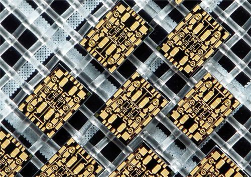 Das Unternehmen, das sich in Neumarkt niederlassen will, arbeitet auch mit dem Fraunhofer-Institut zusammen. Unser Bild zeigt Verstärkerchips des Fraunhofer-Instituts für Angewandte Festkörperphysik. Foto dpa
