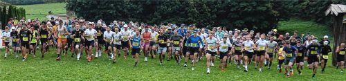 Der Startschuss ist gefallen: Das Bild entstand im vergangenen Jahr beim Start zum 51. Internationalen Hochfellnberglauf. Foto Müller