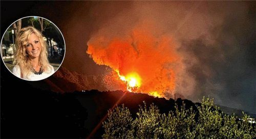 Die Rosenheimerin Julia Hertel hat eine Wohnung in der Gemeinde Tignale am Westufer des Gardasees. Nur wenige Meter entfernt von der Stelle, an der der Waldbrand ausgebrochen ist. Fotos privat