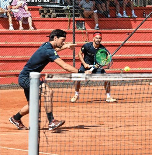 Lorenzo Giustino und Gastao Elias mussten im Doppel die einzige Niederlage des Tages hinnehmen.Foto Franz Ruprecht