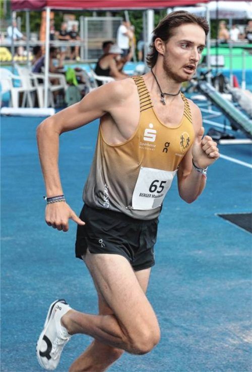 Maximilian Berger aus Tuntenhausen wurde DM-Vierter über 5.000 Meter der Männer.Fotos Ludwig Stuffer